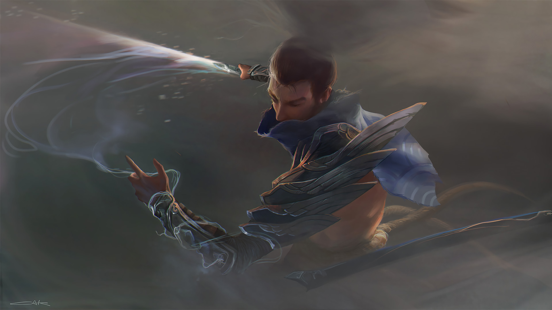 Yasuo By Cak Hd Wallpaper Background Fan Art Artwork - HD Wallpaper 