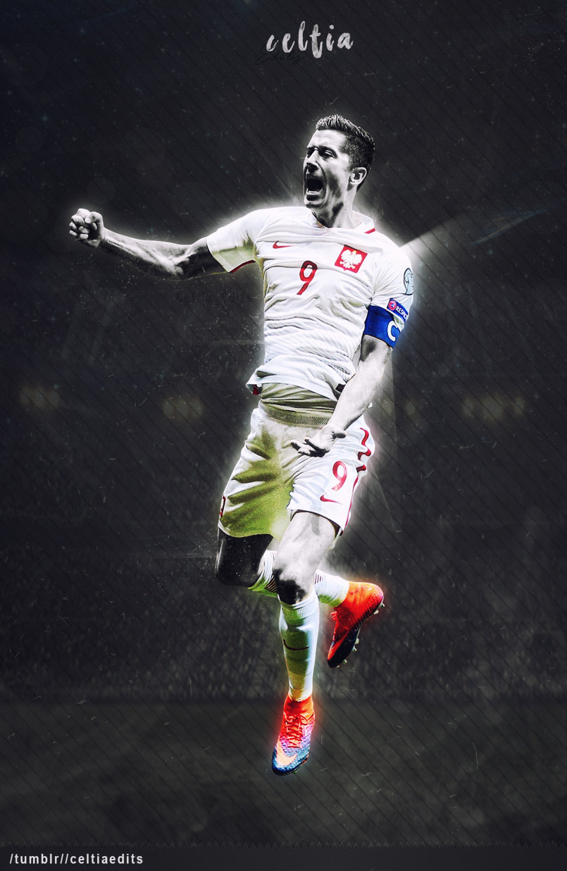 Lewandovski Wallpaper - Footballer Edits - HD Wallpaper 