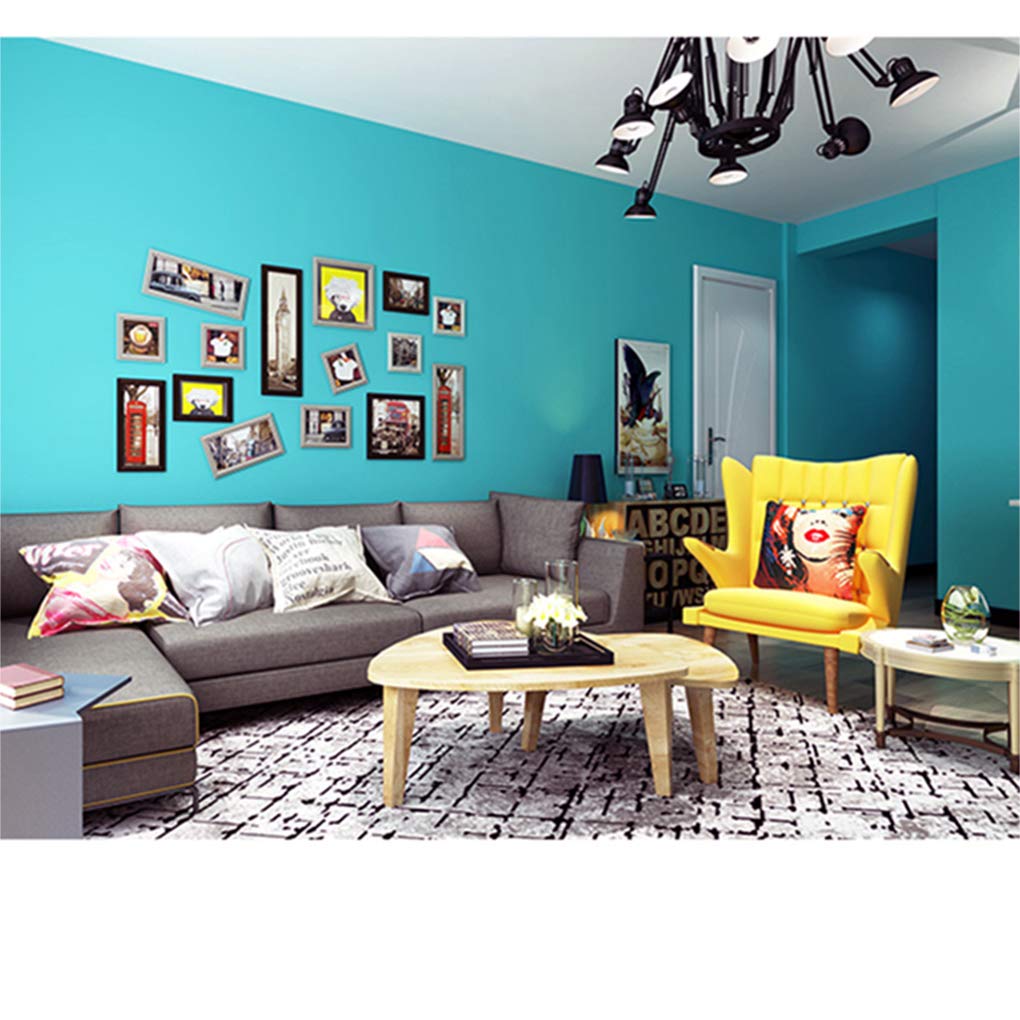Peel And Stick Teal Wallpaper Contact Paper - Living Room - HD Wallpaper 