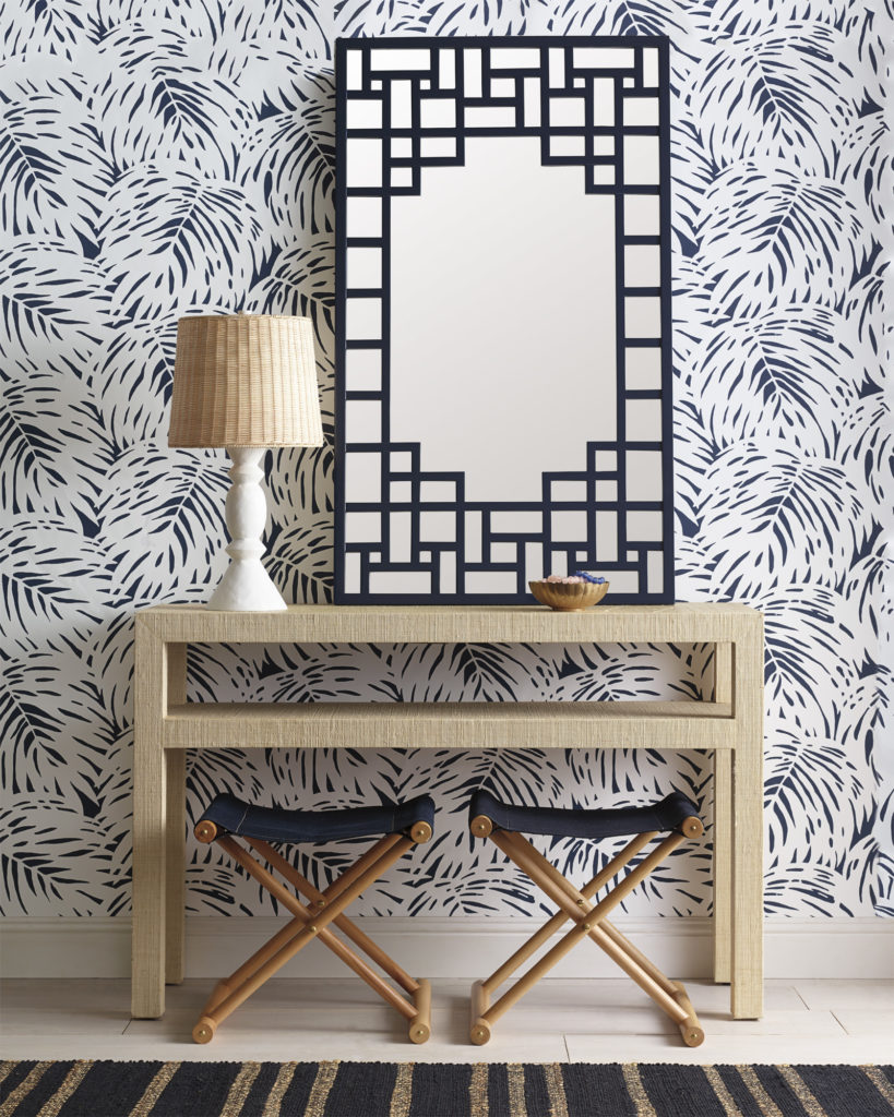 Serena And Lily Navy Palm Wallpaper Priano Wallpaper Serena And Lily 819x1024 Wallpaper