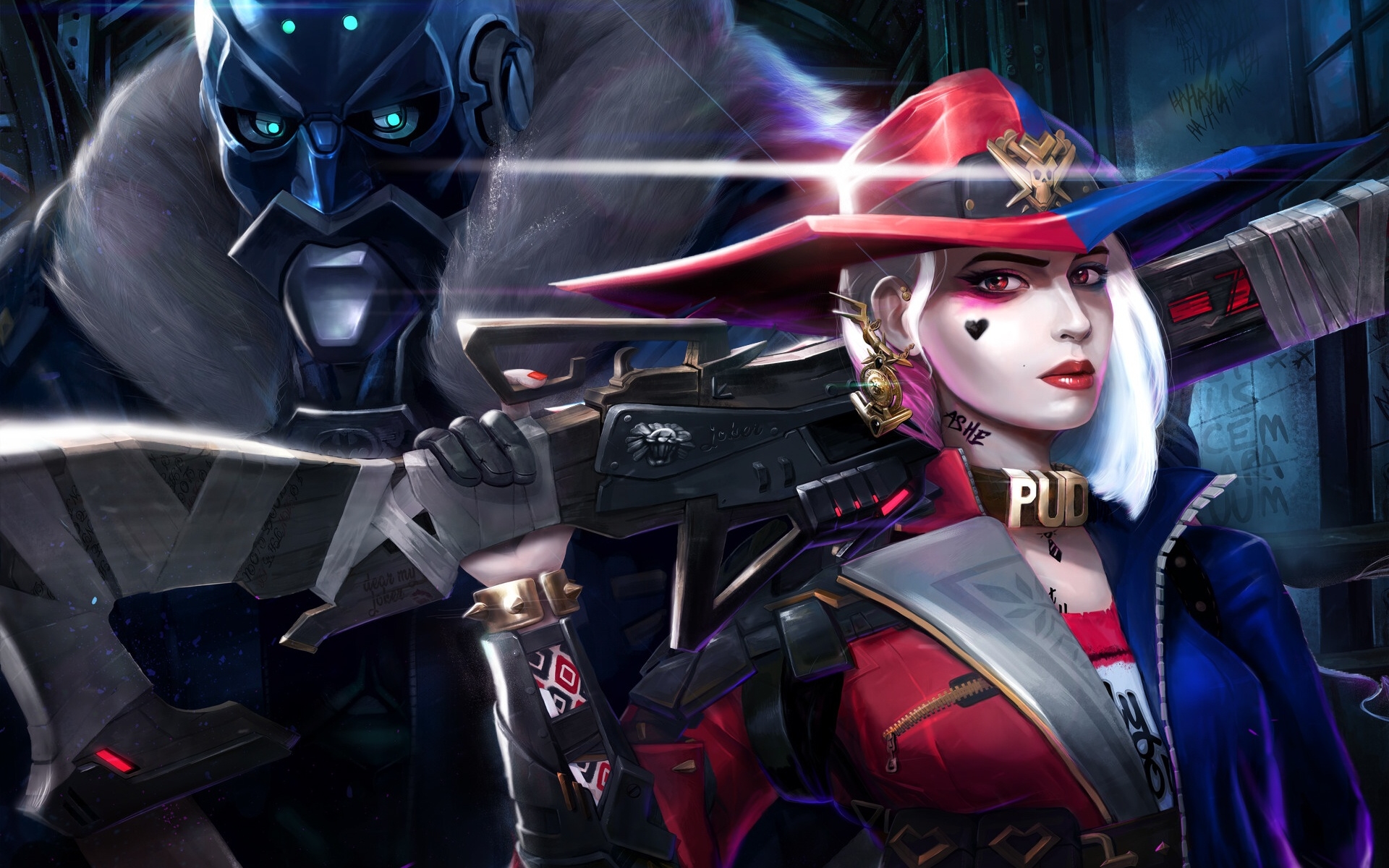 Wallpaper Of Video Game, Ashe, B - Bob Overwatch Fan Art - HD Wallpaper 