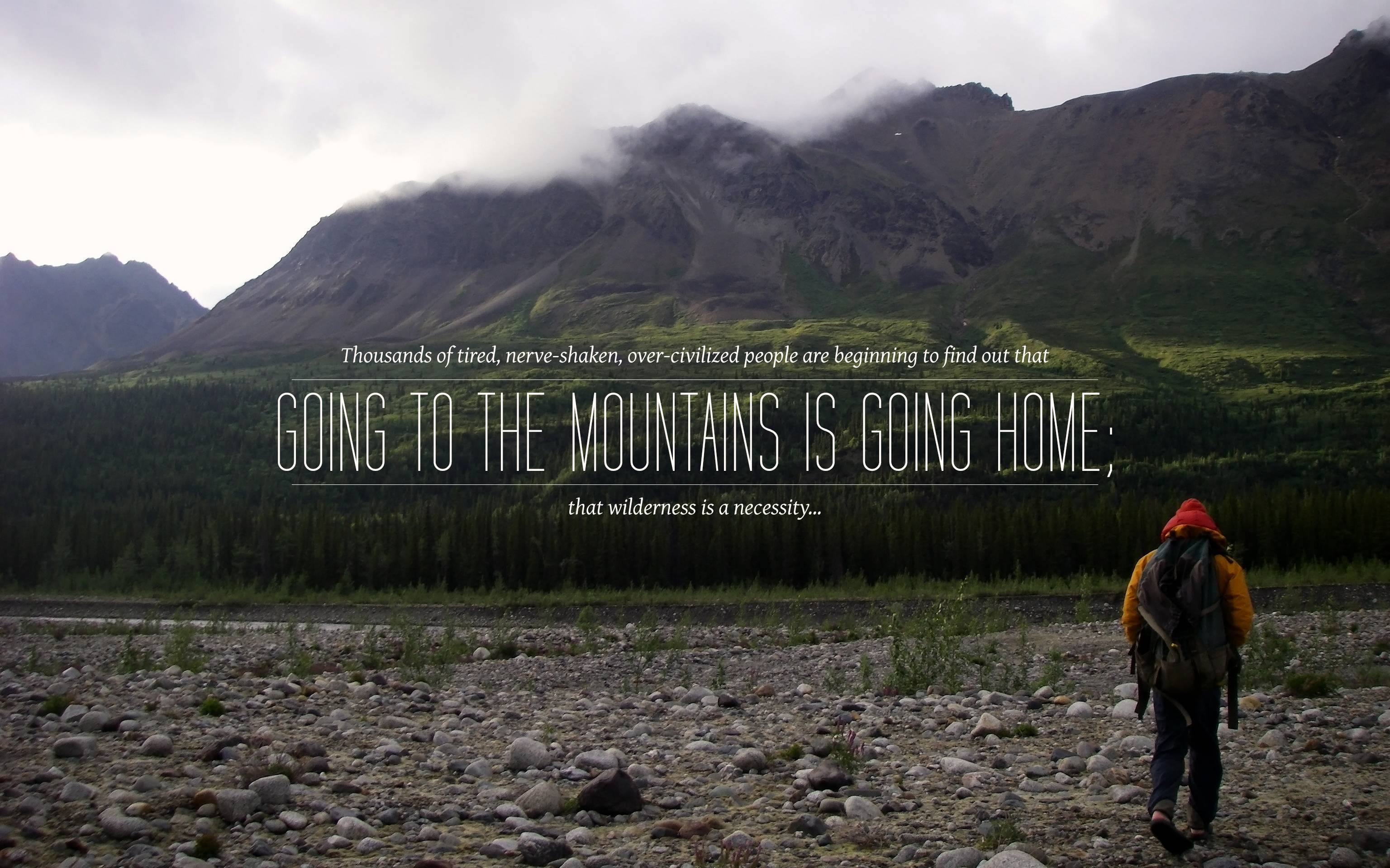 Wallpaper - Going To The Mountains Is Going Home - HD Wallpaper 