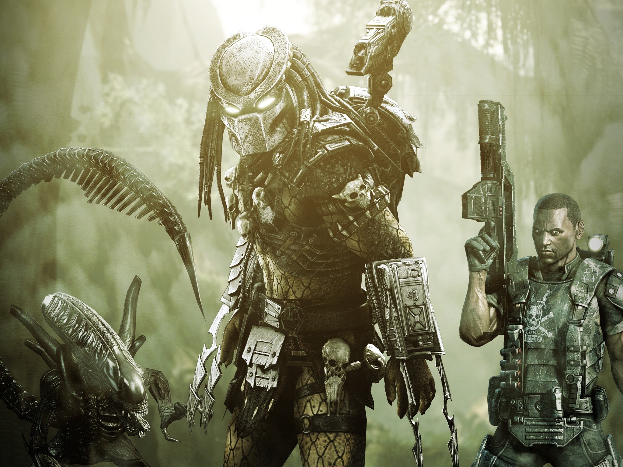 Alien Vs Predator Game - HD Wallpaper 