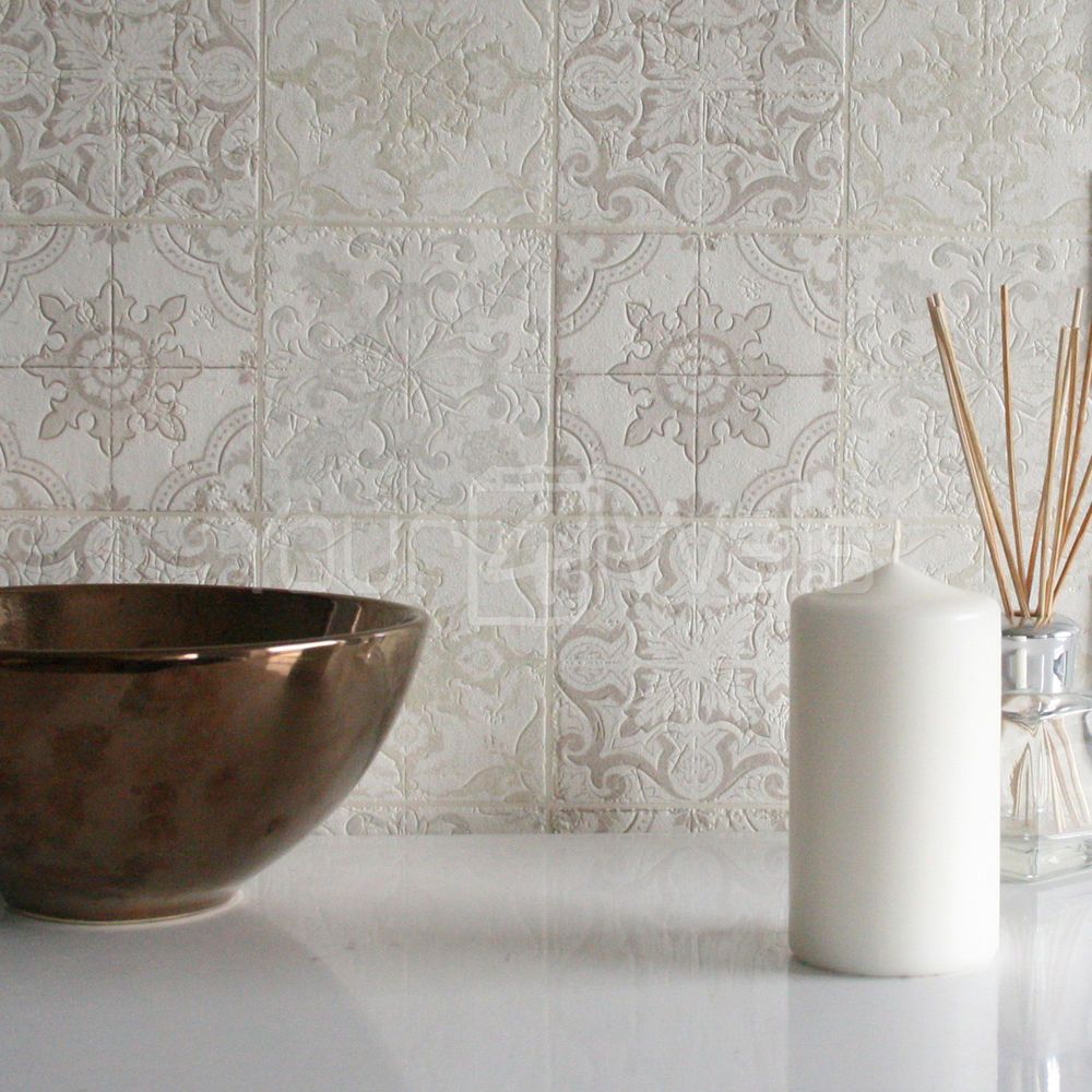 Moroccan Tile Grey And White - HD Wallpaper 