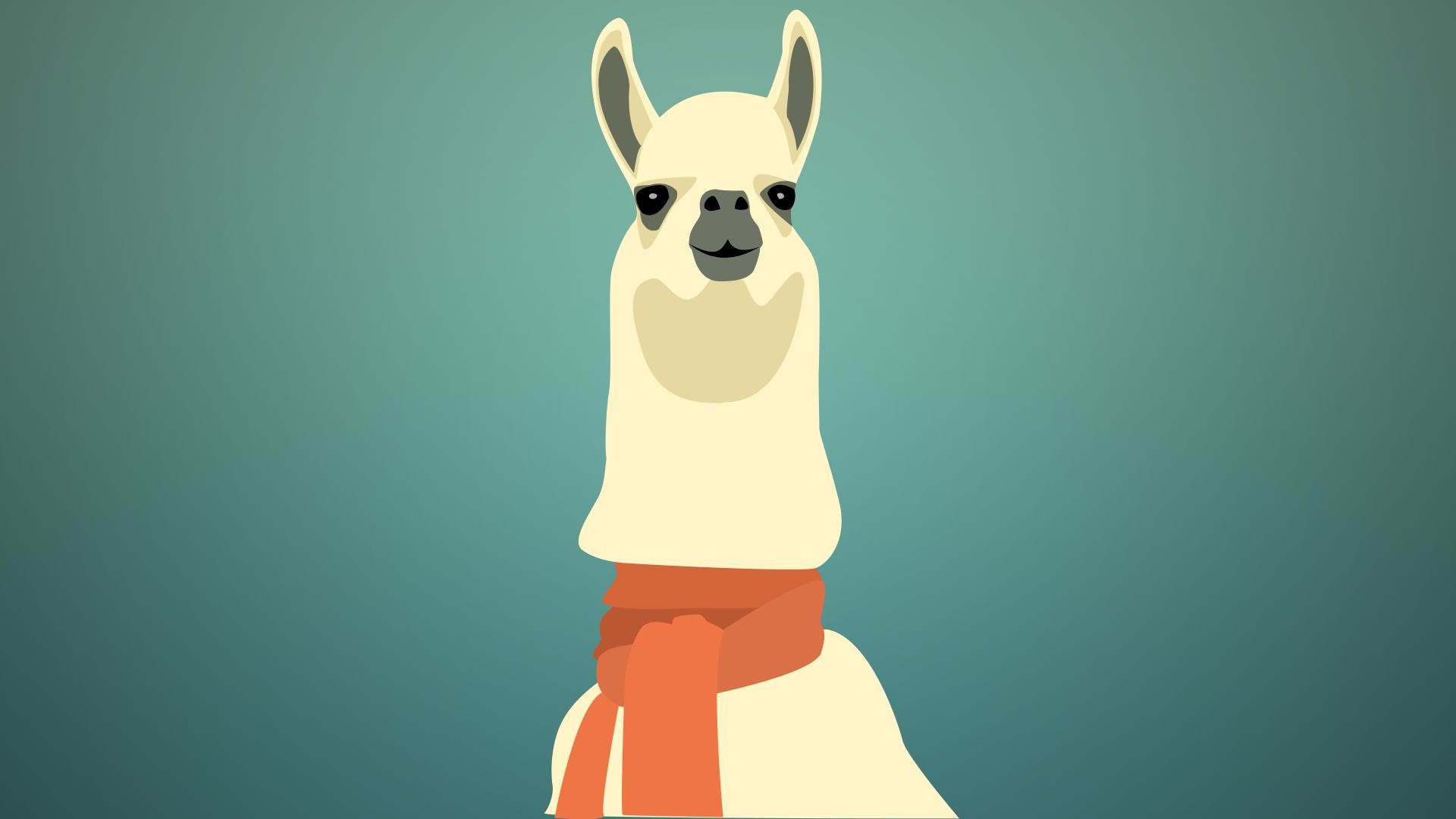 A Llama Wearing A Scarf [1920x1080] - Llama Wallpapers For Computer - HD Wallpaper 