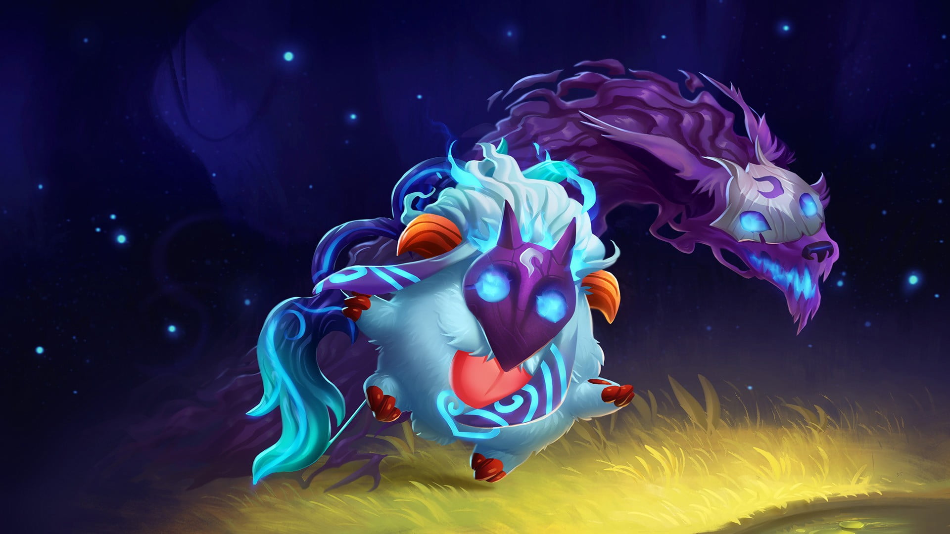 League Of Legends Kindred Poro - HD Wallpaper 