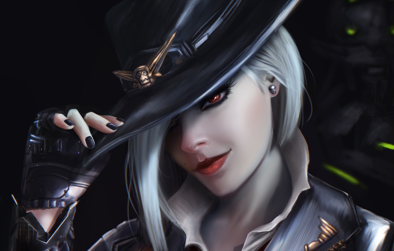 Photo Wallpaper Look, Girl, Face, Hair, Hat, Art, Glove, - Elizabeth Caledonia Calamity Ashe - HD Wallpaper 