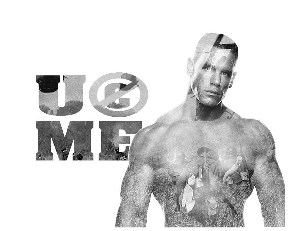 John Cena, John Cena, Wwe, Double Exposure, Vietnam - John Cena Black And White - HD Wallpaper 