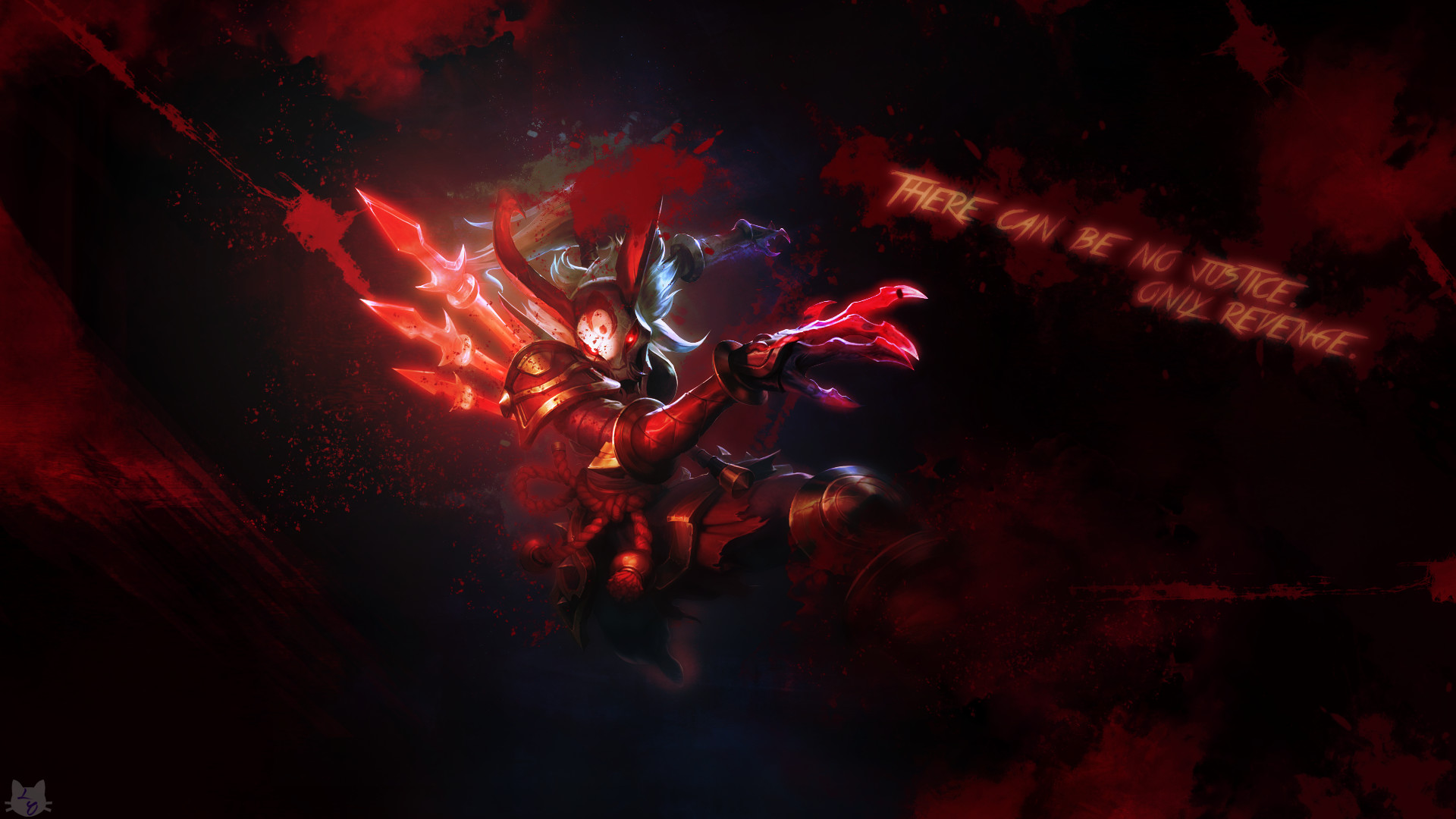 Blood Moon Kalista - Blood Moon Yasuo Fan Art - HD Wallpaper 