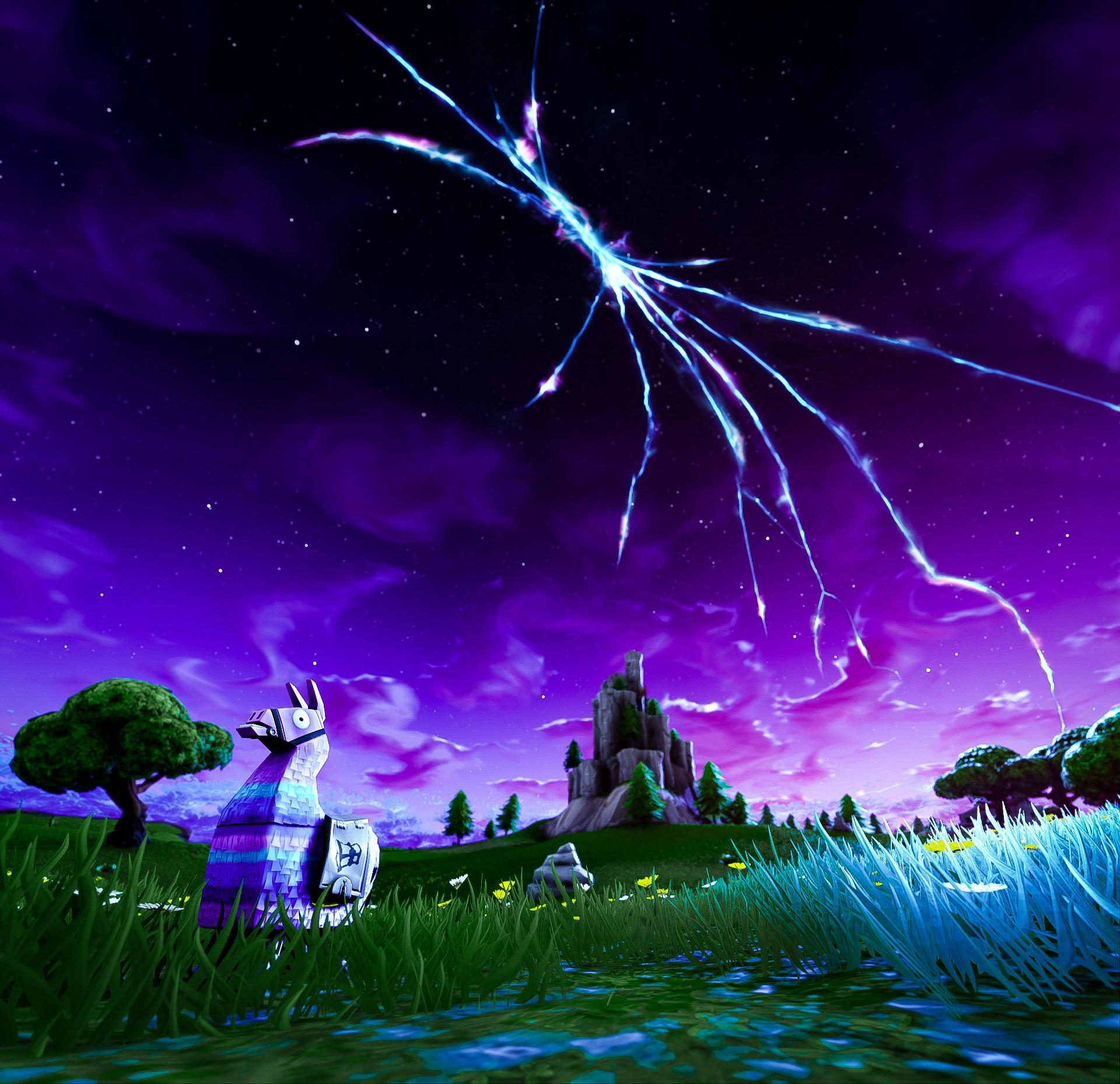 Fortnite Llama With Background - HD Wallpaper 