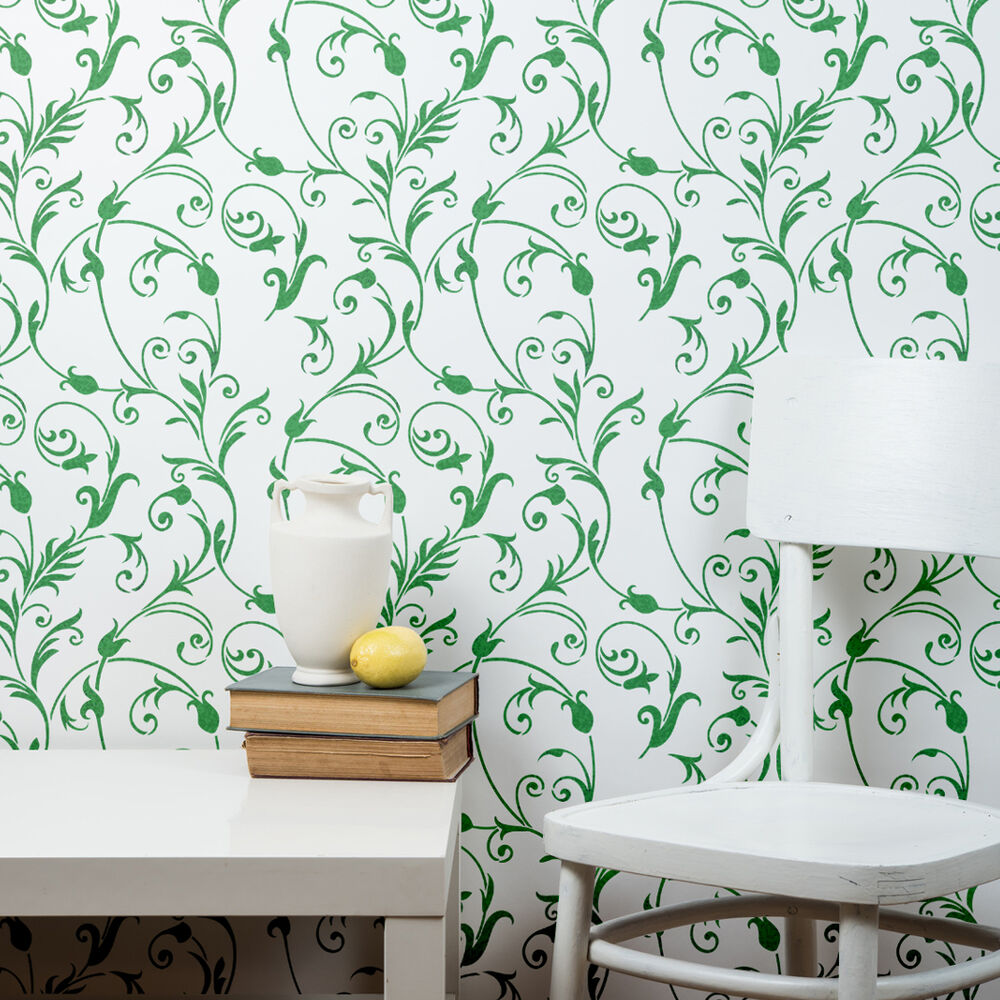 Floral Stencils For Wall - HD Wallpaper 