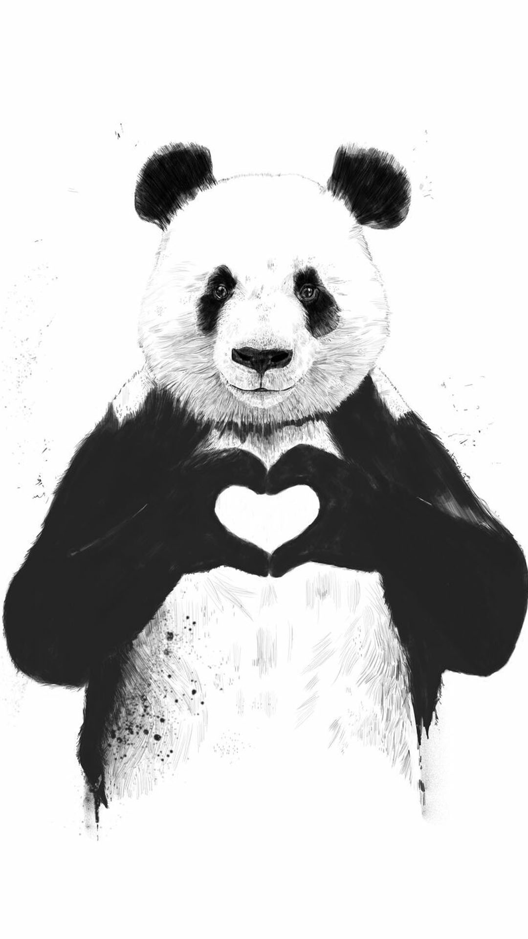 1080x1920, Iphone Wallpaper Panda Heart Panda 
 Data - Love Wallpaper Panda - HD Wallpaper 