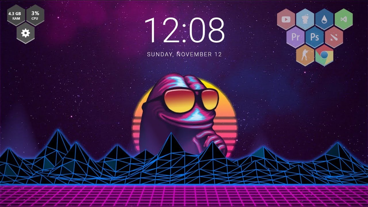 Neon Retro Art - HD Wallpaper 