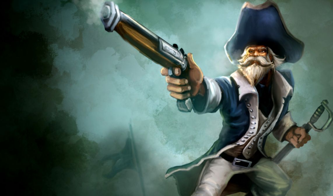 League Of Legends Minuteman Gangplank Stick Skills - Minuteman Gangplank - HD Wallpaper 