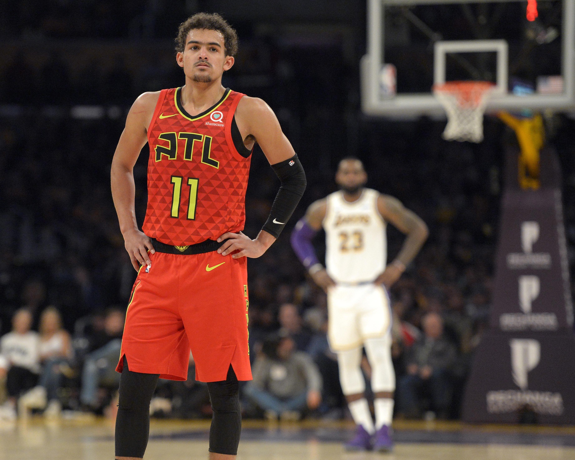 Trae Young Vs Lakers - HD Wallpaper 