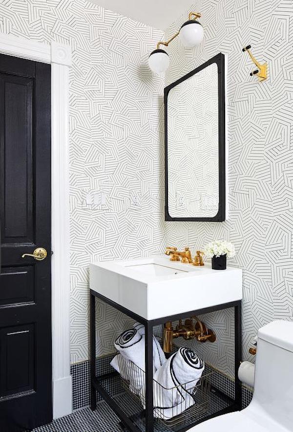 Serena And Lily Wallpaper Bathroom - HD Wallpaper 