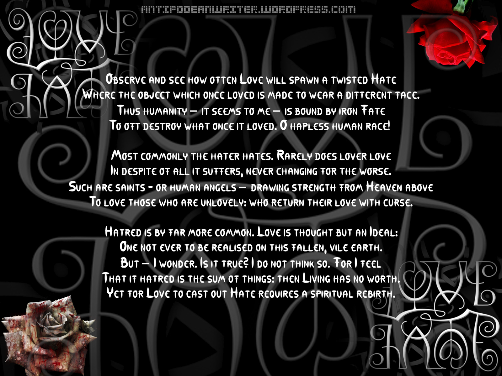 Love & Hate - Love And Hate - HD Wallpaper 