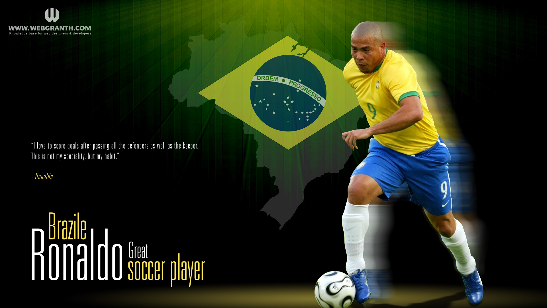 Ronaldo Brazil Wallpaper Hd - HD Wallpaper 