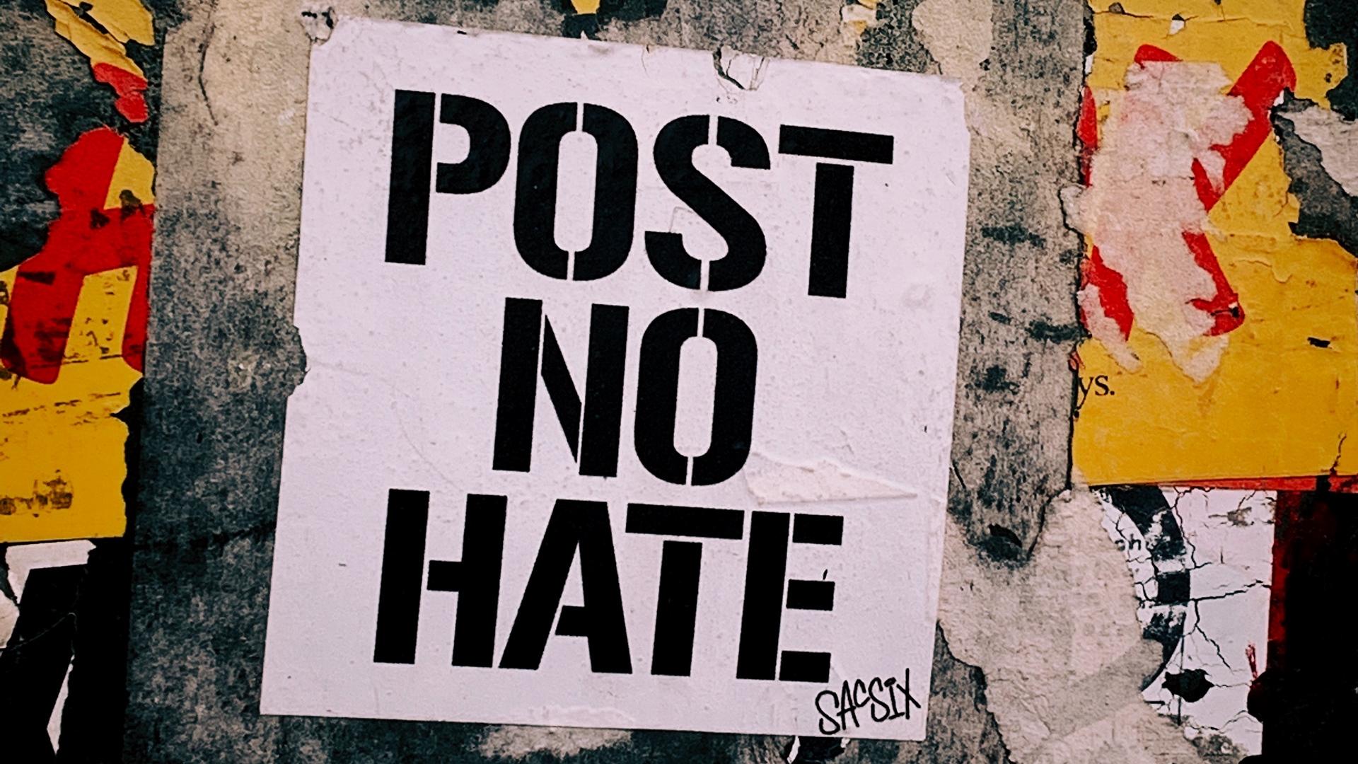 Wallpaper Hate, Inscription, Paper, Wall - Post No Hate - HD Wallpaper 