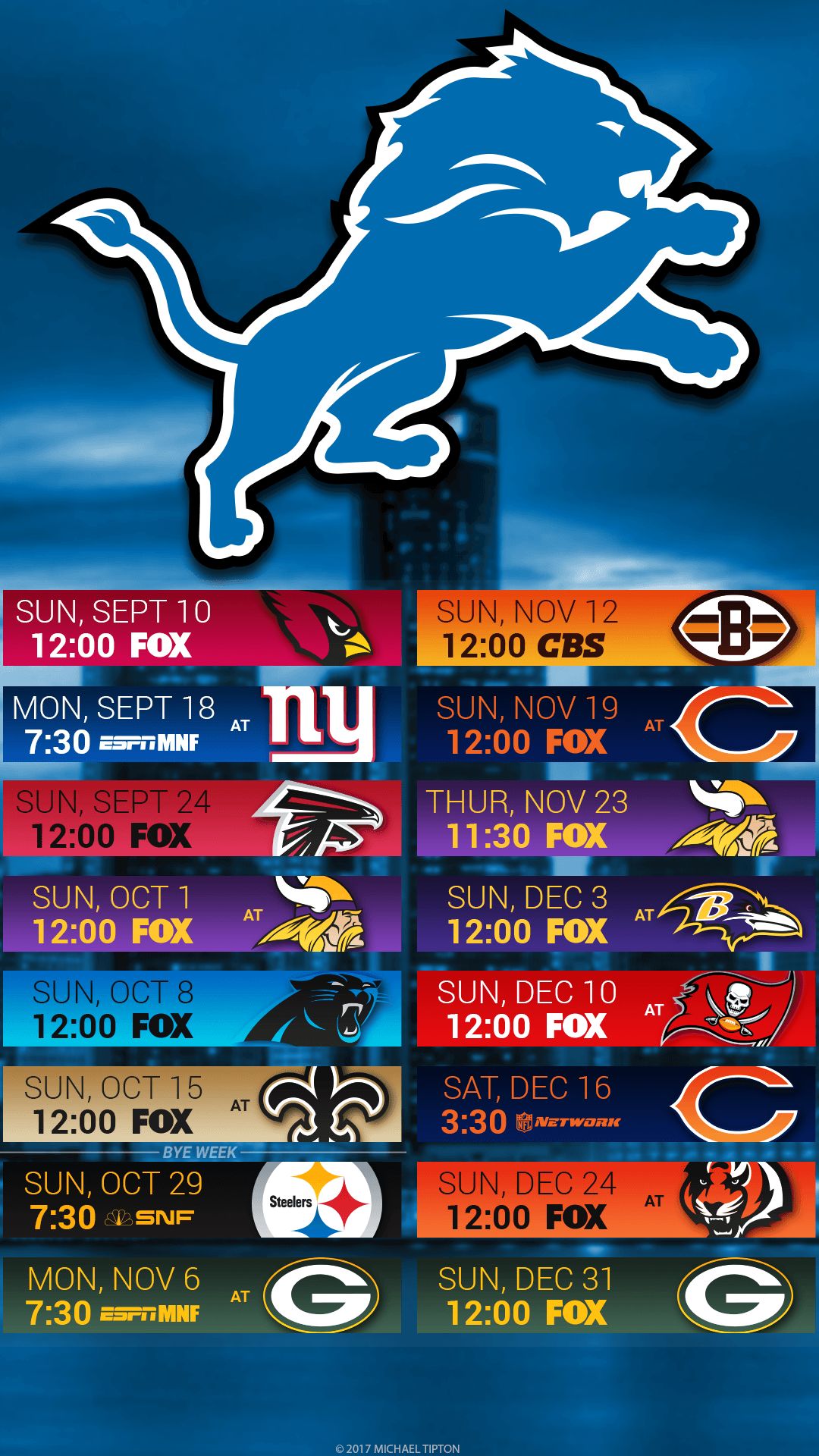 Detroit Lions 2019 Schedule - HD Wallpaper 