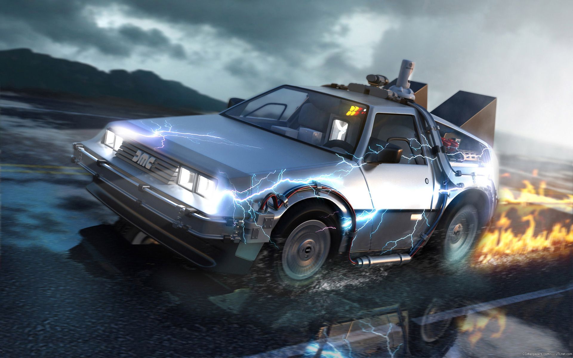 Back To The Future Delorean Wallpaper Hd - HD Wallpaper 