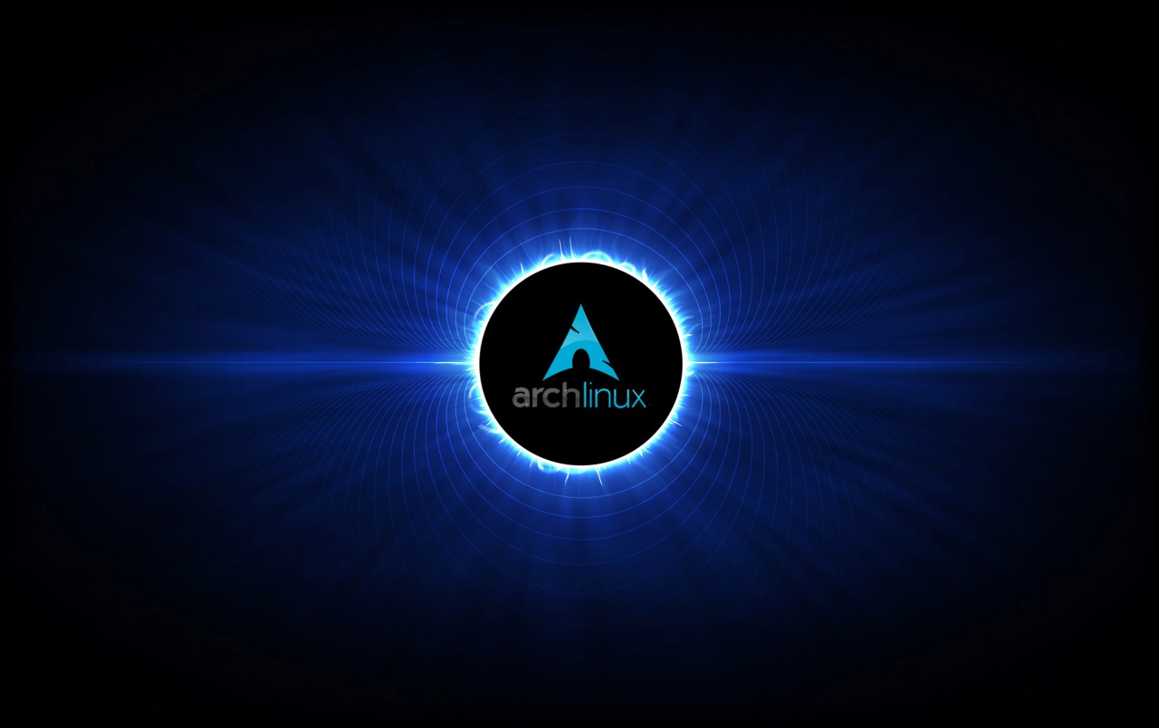 Arch Linux Universe Wallpapers - Blue Eclipse - HD Wallpaper 