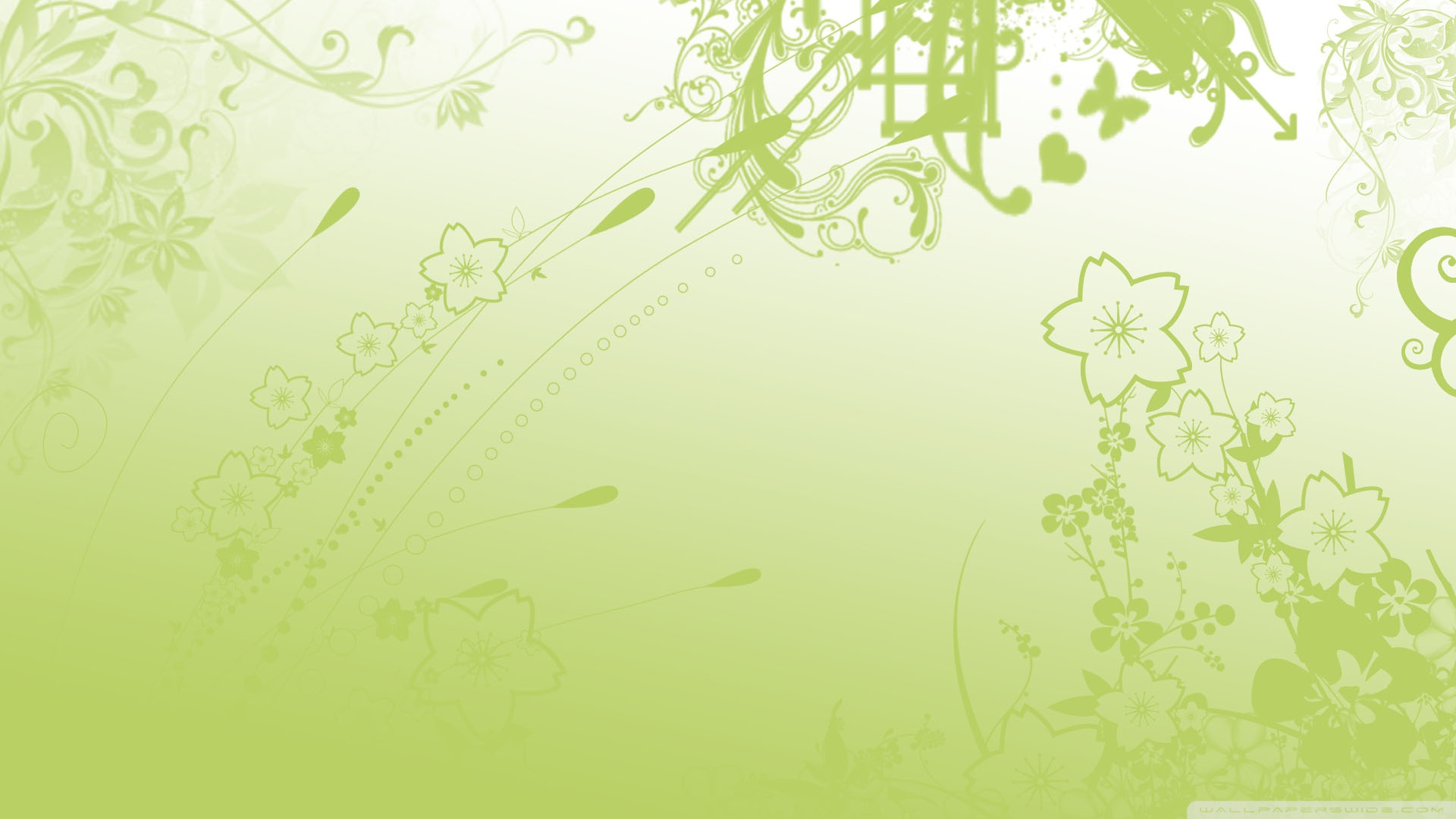 Background Green Flower Hd - HD Wallpaper 