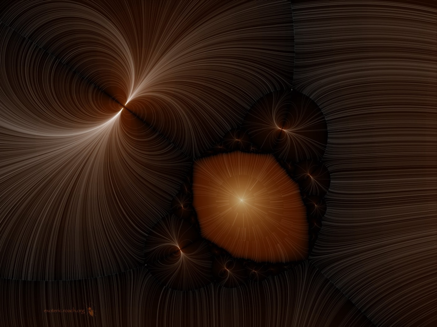 Wallpaper Fractal, Brown, Rotating - Light - HD Wallpaper 