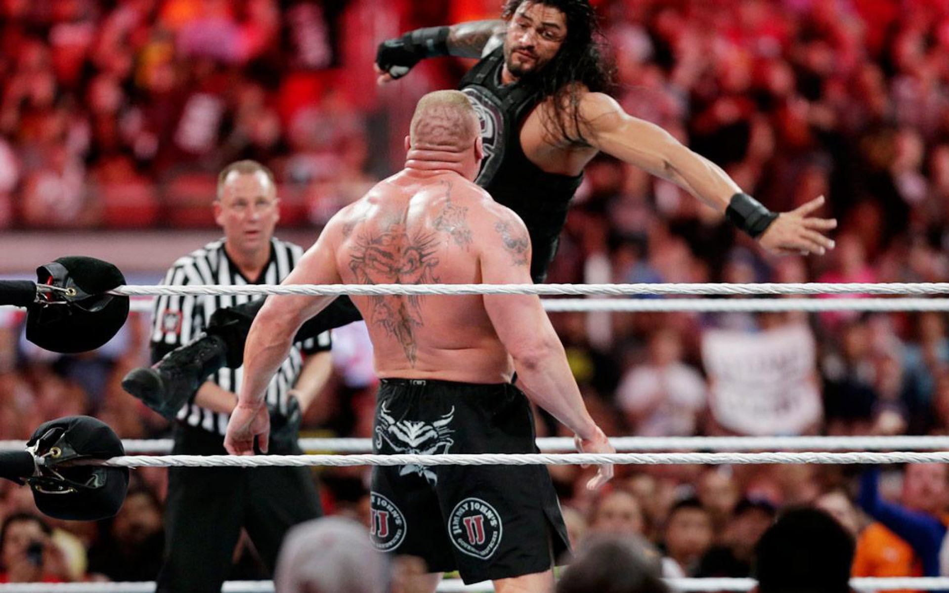 Román Reigns Vs Brock Lesnar - HD Wallpaper 