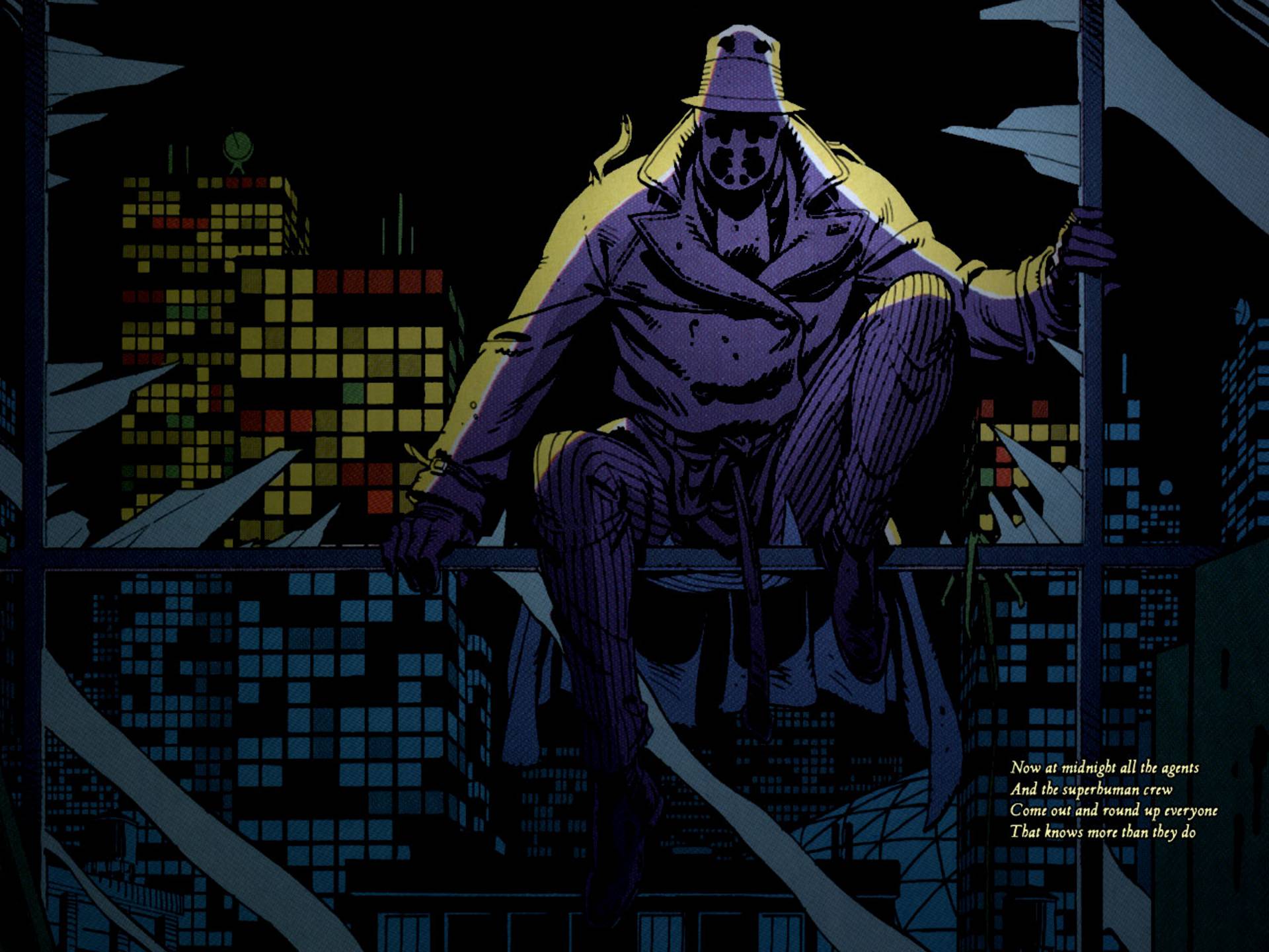 Wallpaper - Rorschach Watchmen Comic - HD Wallpaper 