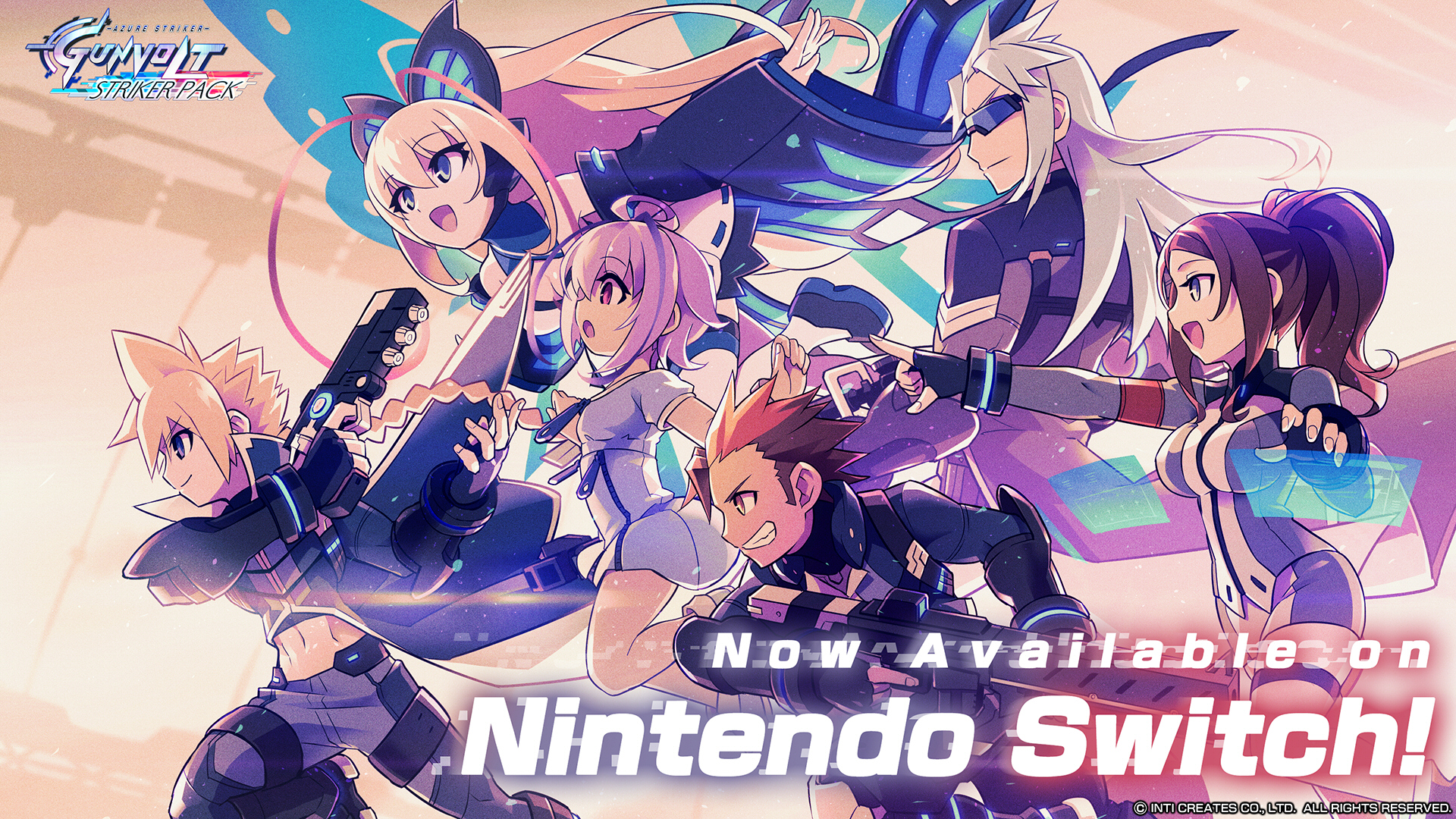 Azure Striker Gunvolt Striker Pack - HD Wallpaper 