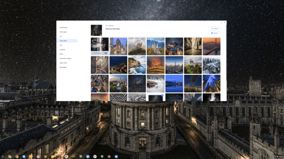 “swipe To Switch” Wallpapers Coming To Chromebooks - Oxford University Under The Winter Milky Way - HD Wallpaper 