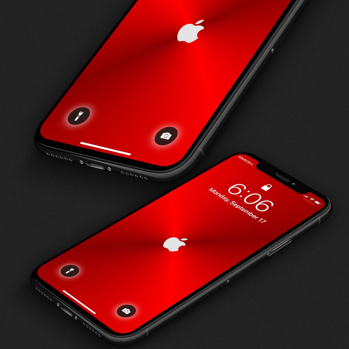 Red Apple Logo Iphone - HD Wallpaper 