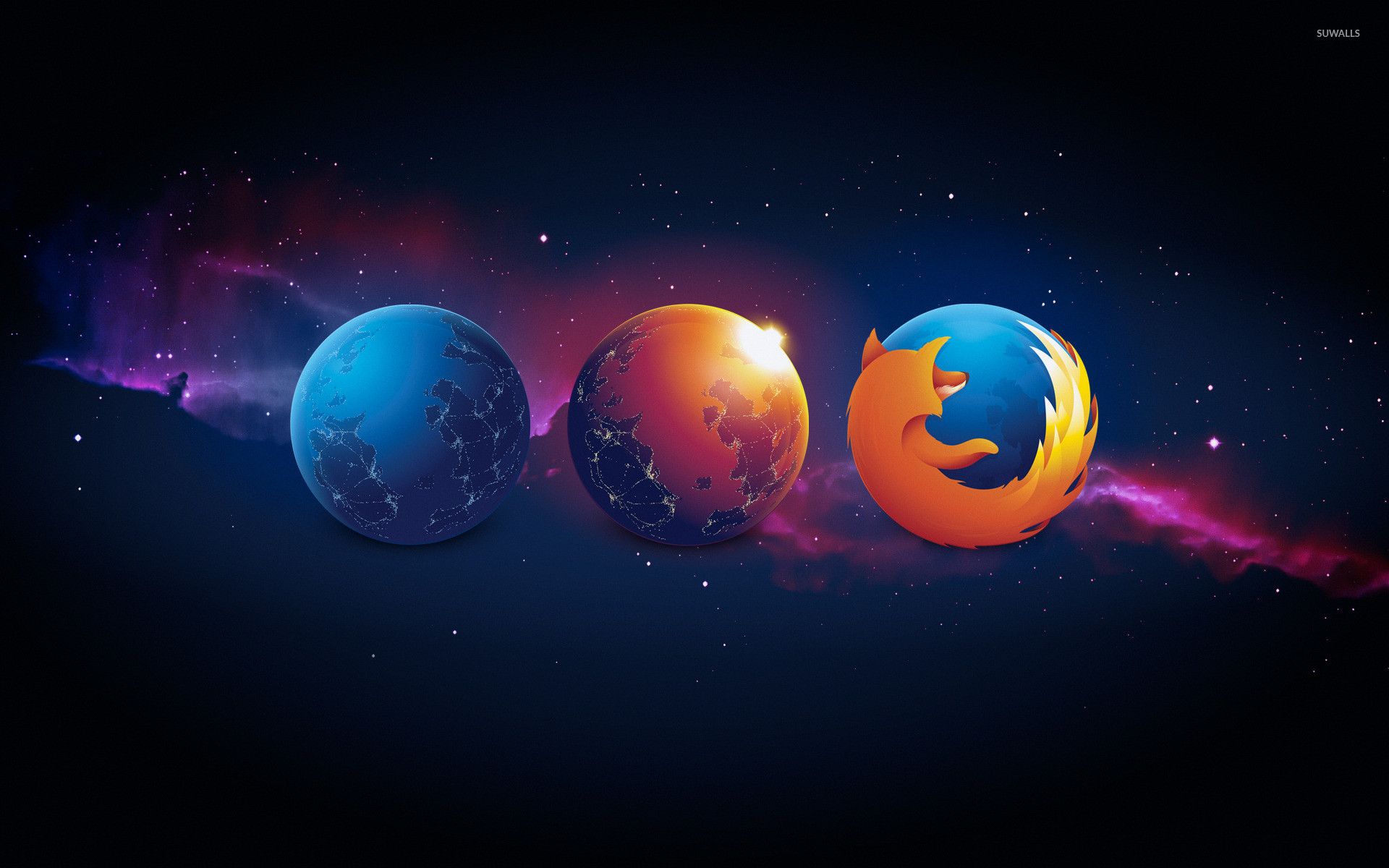 1920x1200, Earth And Mozilla Firefox Wallpaper 
 Data - Mozilla Firefox - HD Wallpaper 