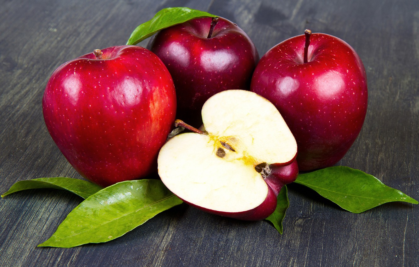 Photo Wallpaper Apples, Red, Apples - Red Apples - HD Wallpaper 