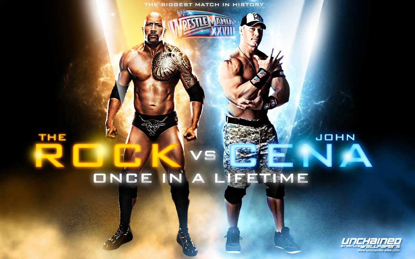 John Cena The Rock Ke - HD Wallpaper 