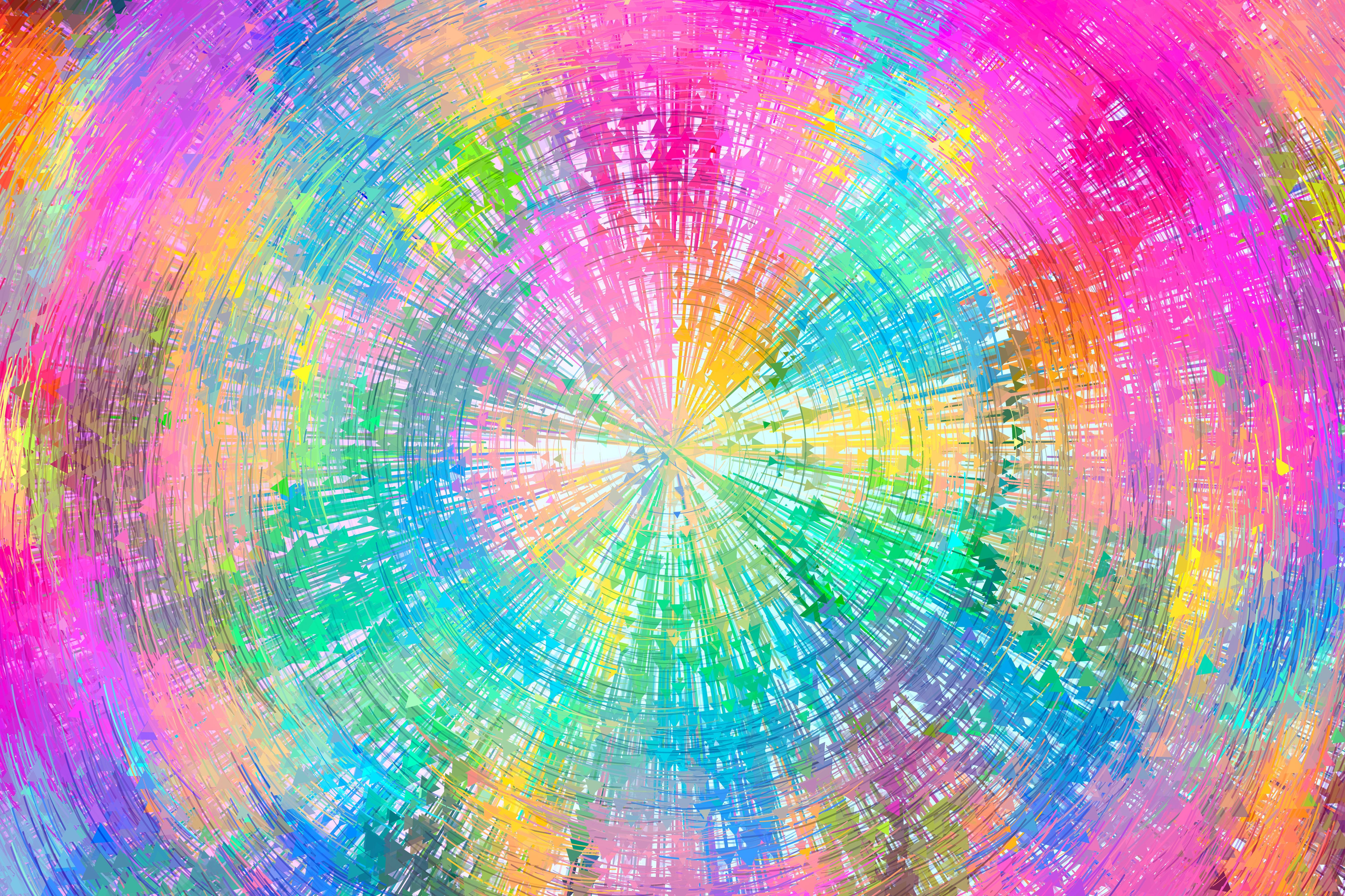 Circles, Colorful, Arrows, Rotation - Colorful Arrows - HD Wallpaper 