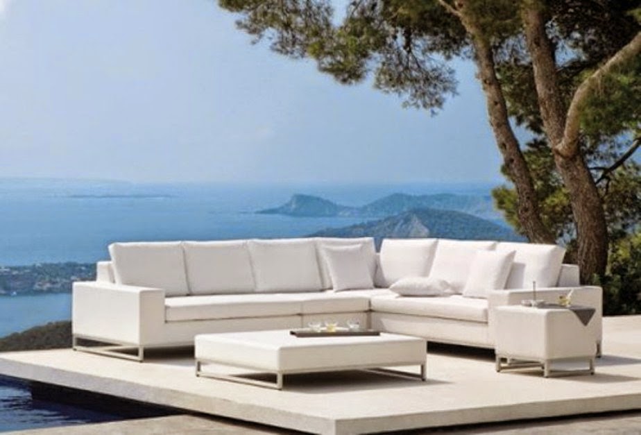 Modern White Garden Furniture - HD Wallpaper 