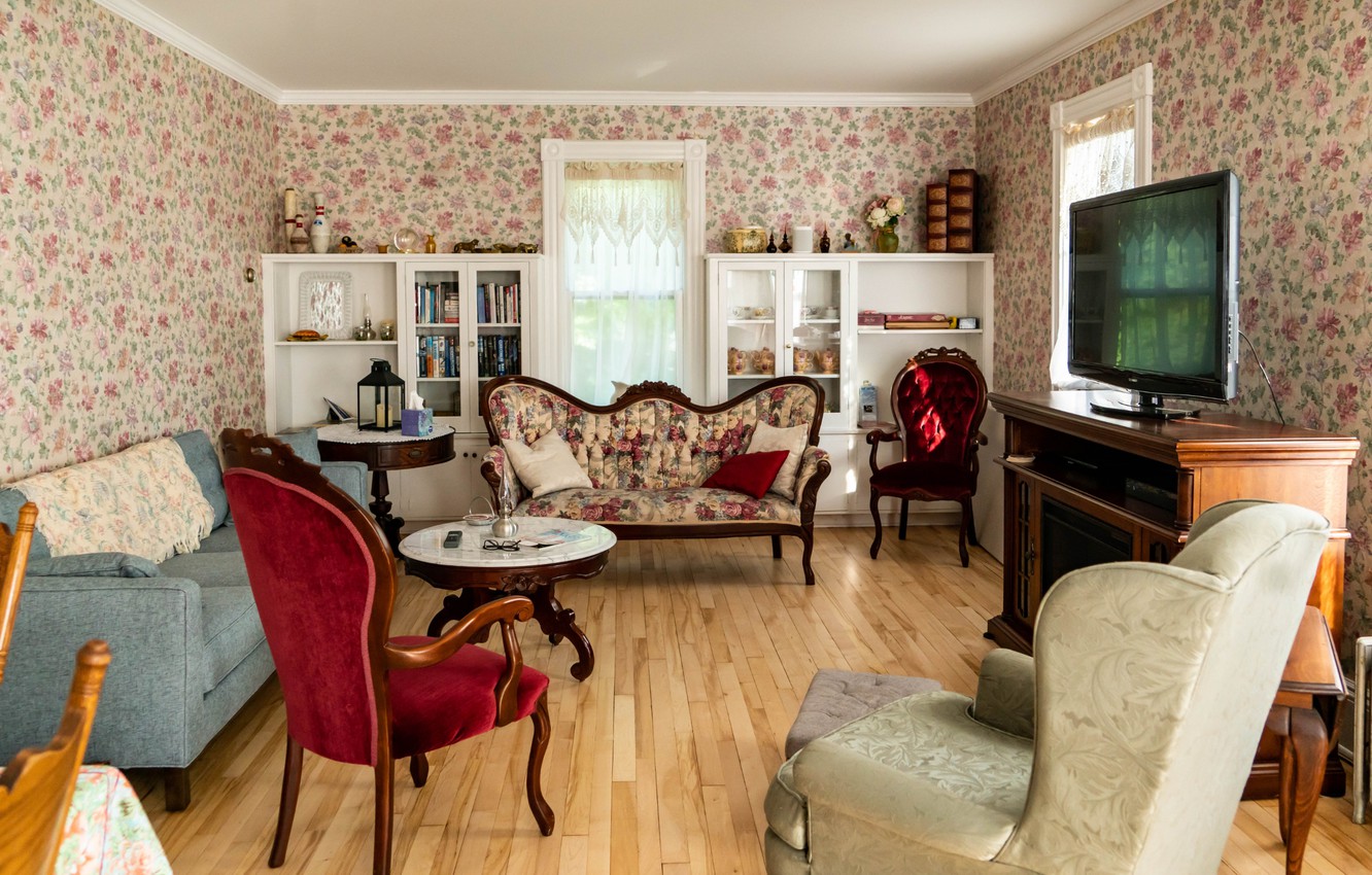 Photo Wallpaper Room, Sofa, Furniture, Windows, Interior, - Interior Design - HD Wallpaper 