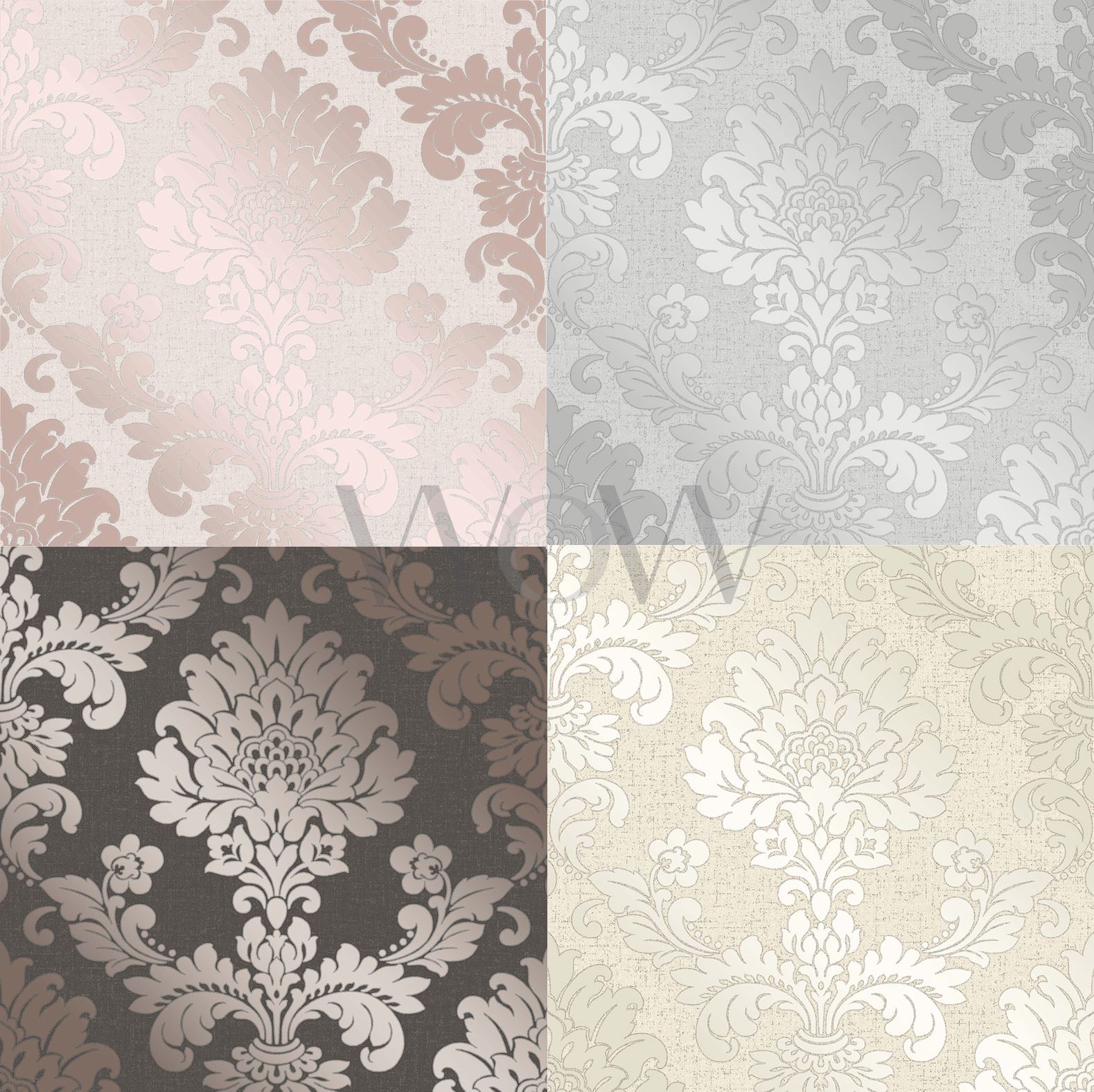 Damask Wallpaper Rose Gold - HD Wallpaper 