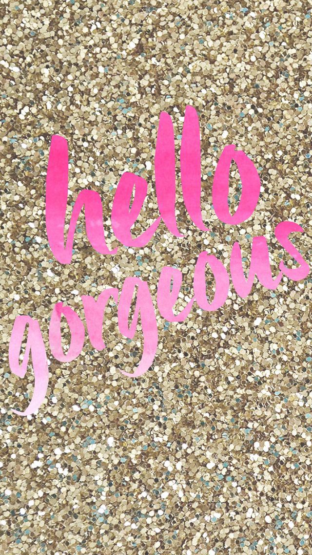 Hello Gorgeous Pink And Gold - HD Wallpaper 