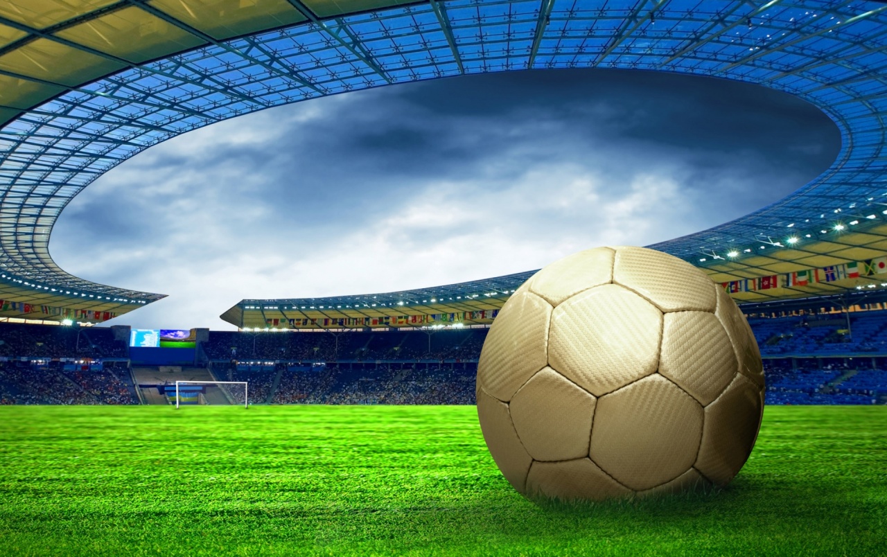 Soccer Ball On The Field Wallpapers - Olympic Stadium - HD Wallpaper 