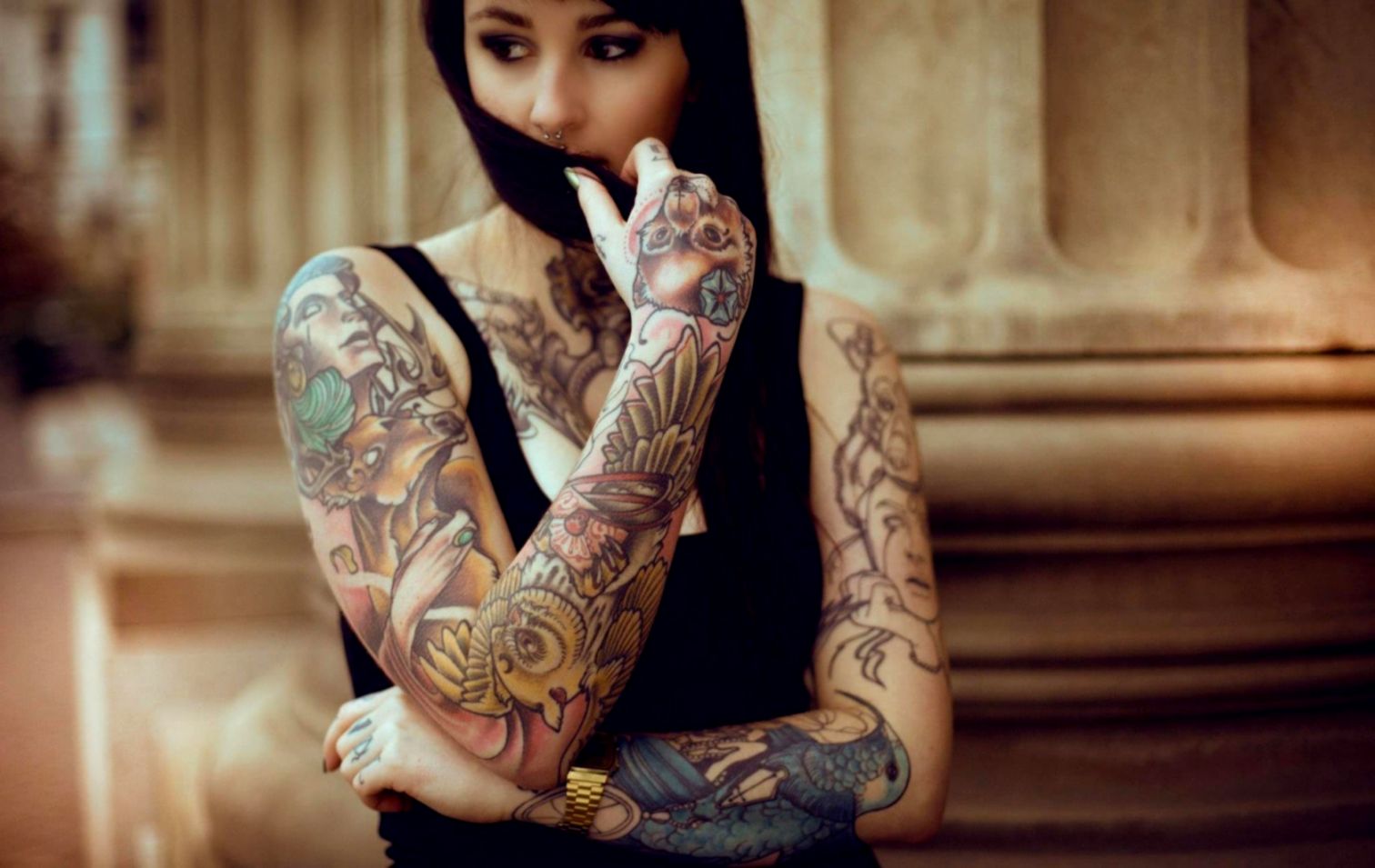 Best Of Tattooed Girl Wallpaper Full Hd Pictures - Tattoo Girls Wallpaper Hd - HD Wallpaper 