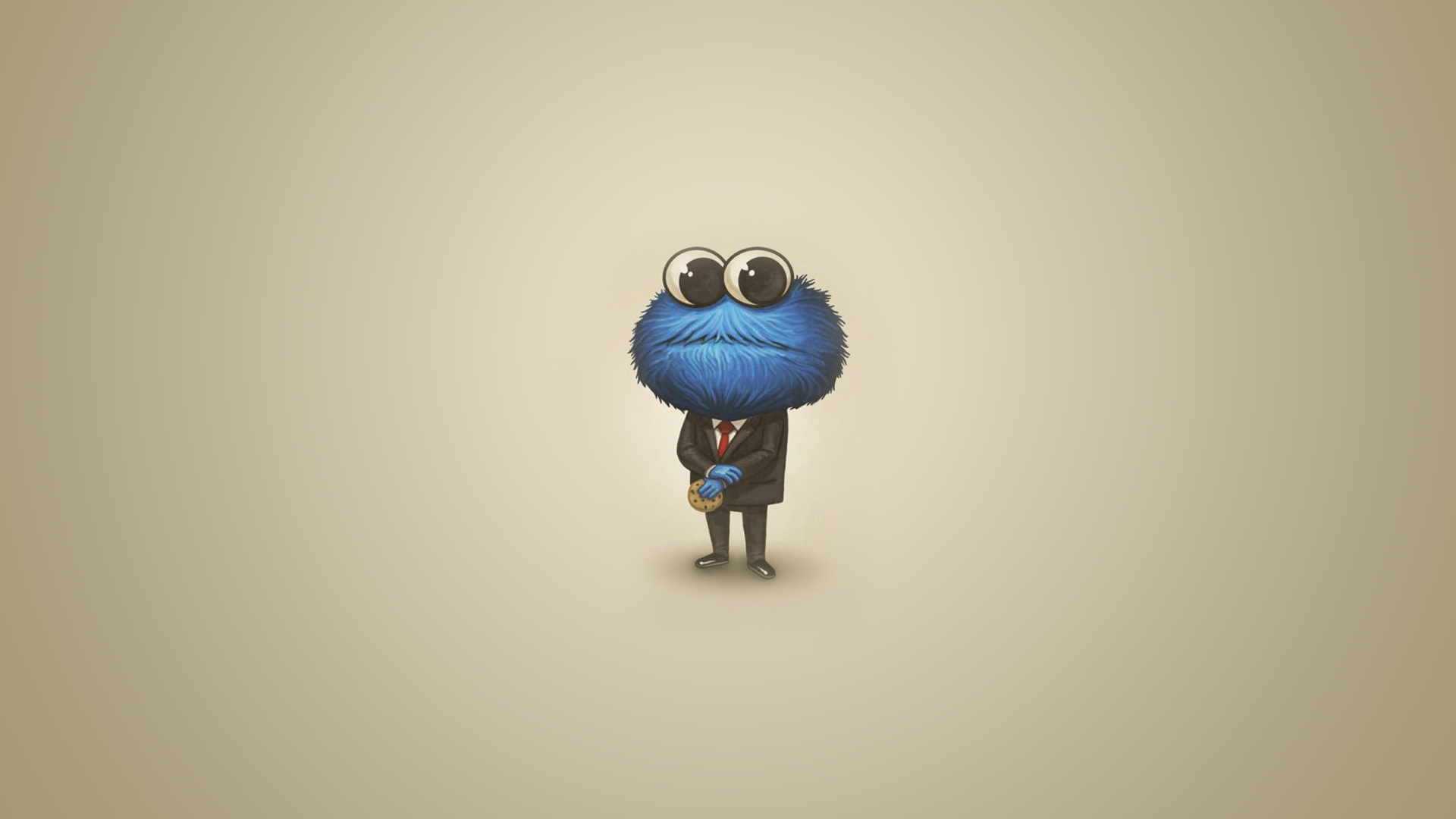 Cookie Monster In Suit - HD Wallpaper 