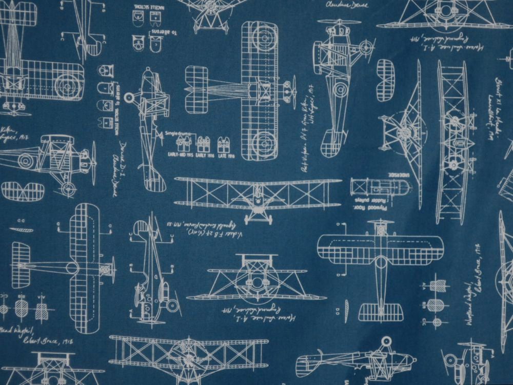 Airplane Blueprint Pattern - HD Wallpaper 