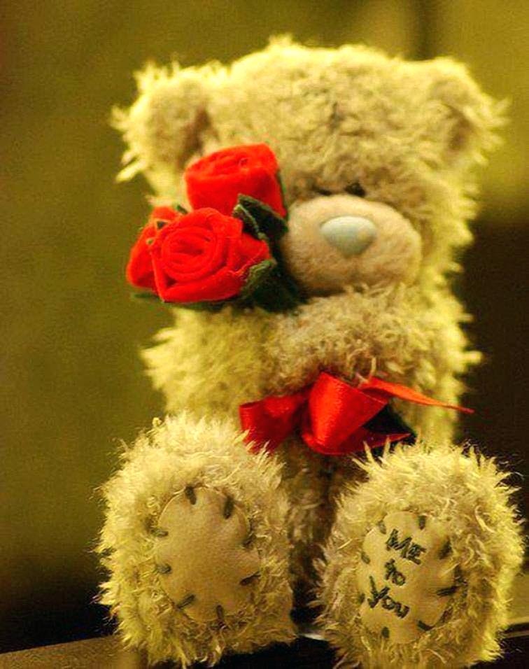 Beautiful Teddy Bear Wallpaper Most Wallpapers I Love - Hug Flower For U - HD Wallpaper 
