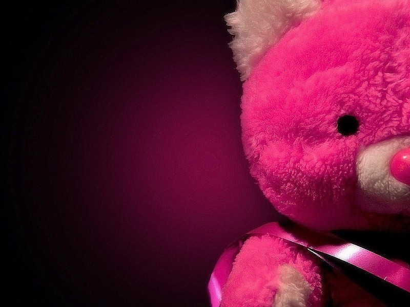 Pink Love Teddy Bear Wallpaper - Girly Hd Wallpapers For Desktop - HD Wallpaper 