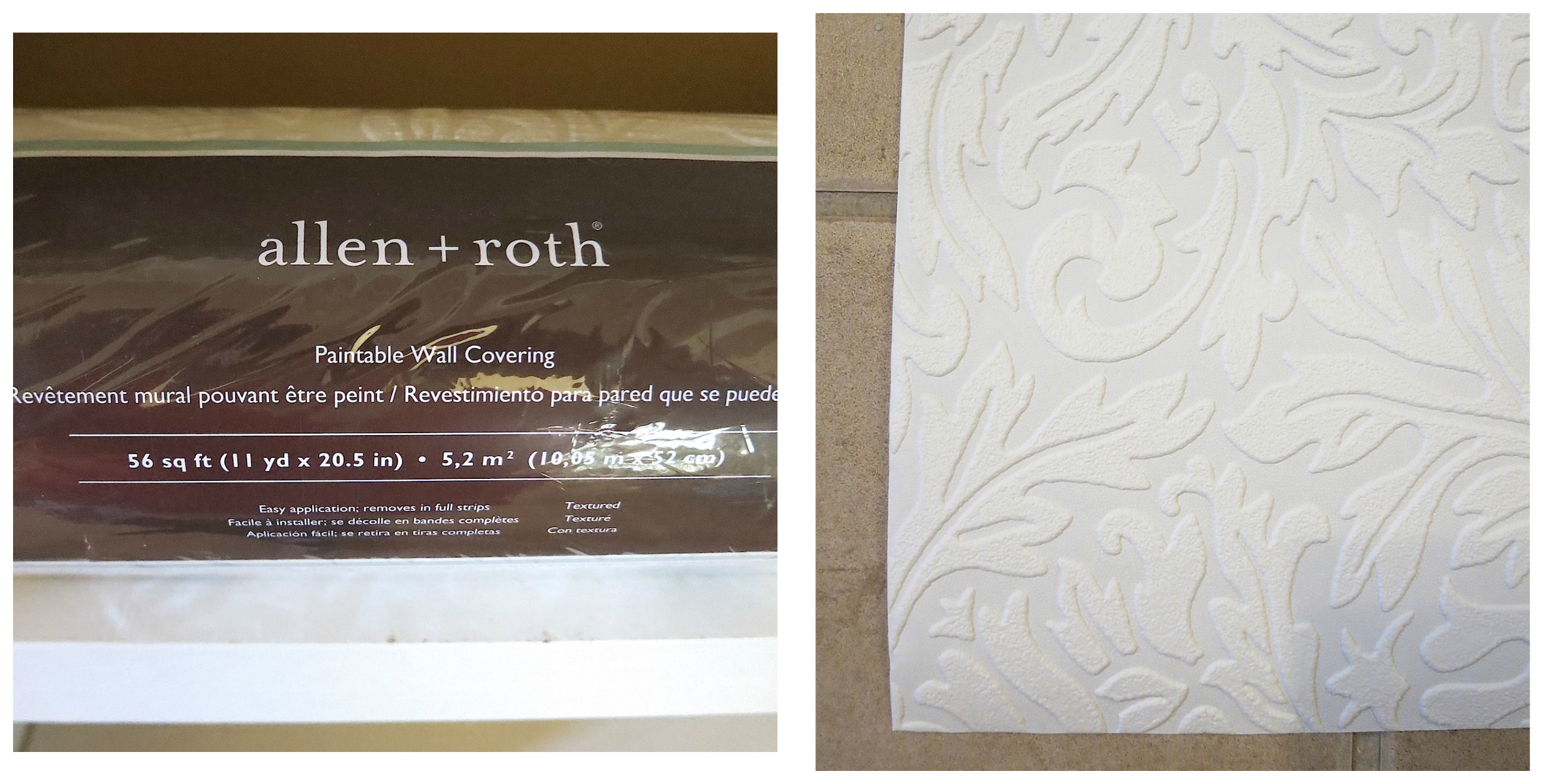 Bookcase Makeover Using Textured Paintable Wallpaper - Plywood - HD Wallpaper 