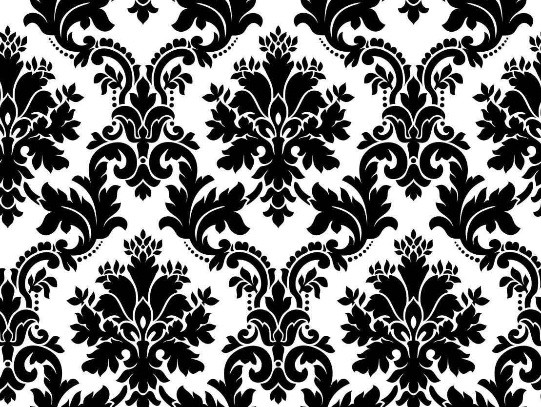 Awesome Black White Damask Border Lentine Marine Image - Damask Wallpaper Black And White - HD Wallpaper 