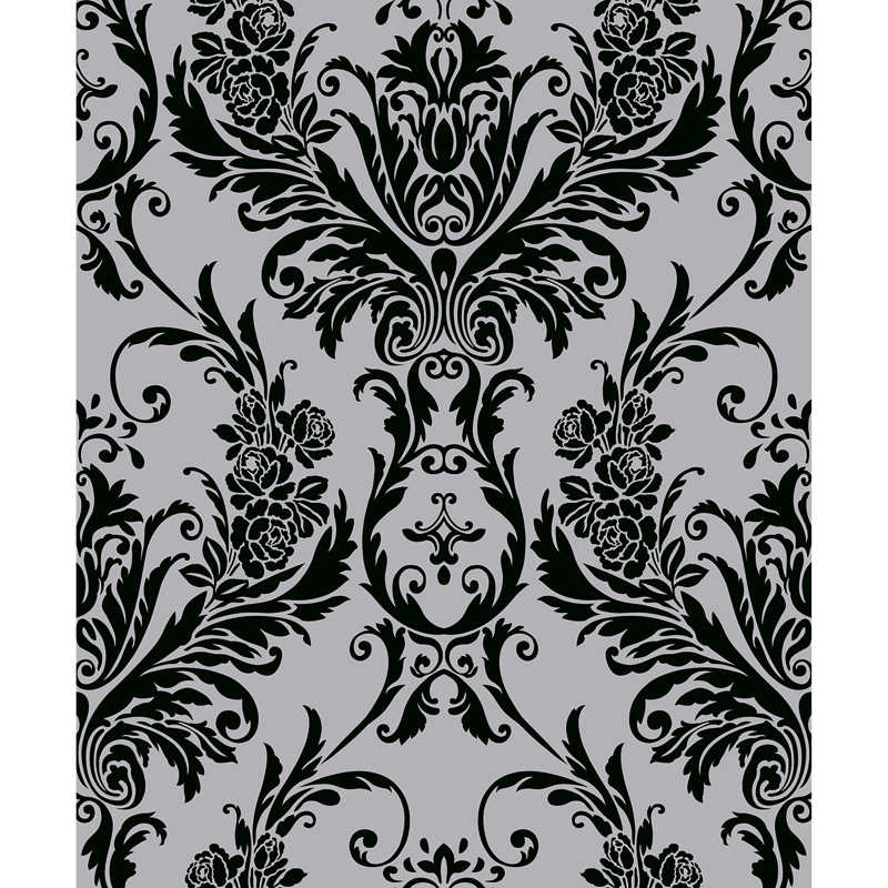 Black Damask Wallpaper Uk - Goud Rood Barok Behang - HD Wallpaper 